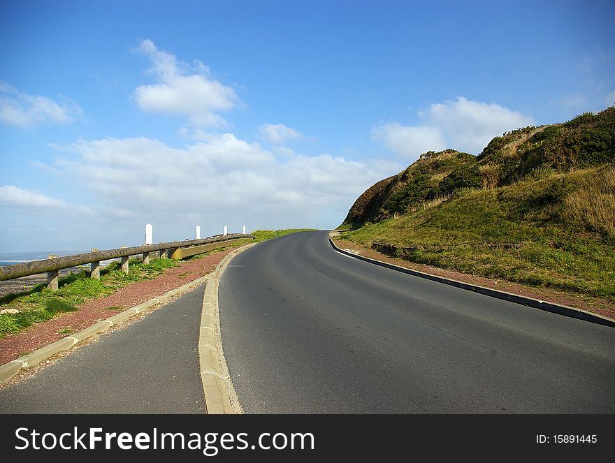 Empty rural lonely country road in autumn.