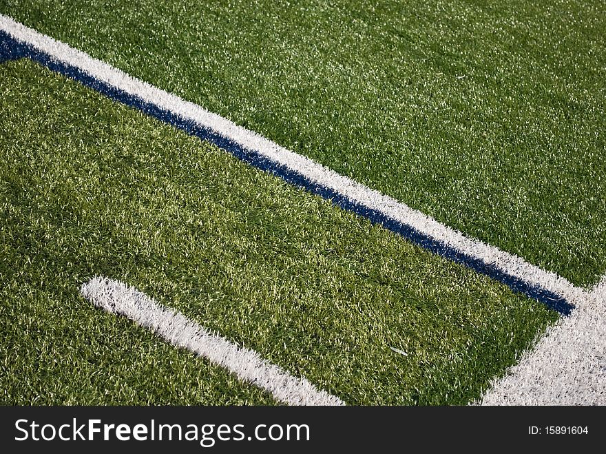 Football field end zone line. Football field end zone line
