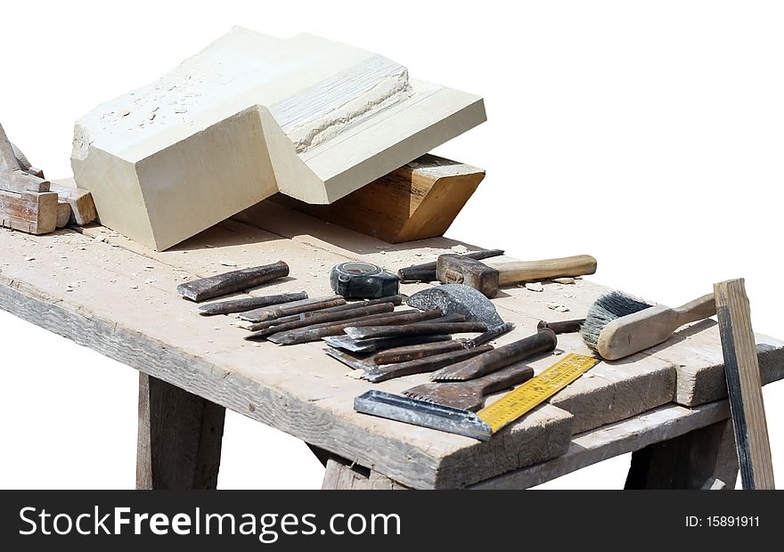 Stone carving table
