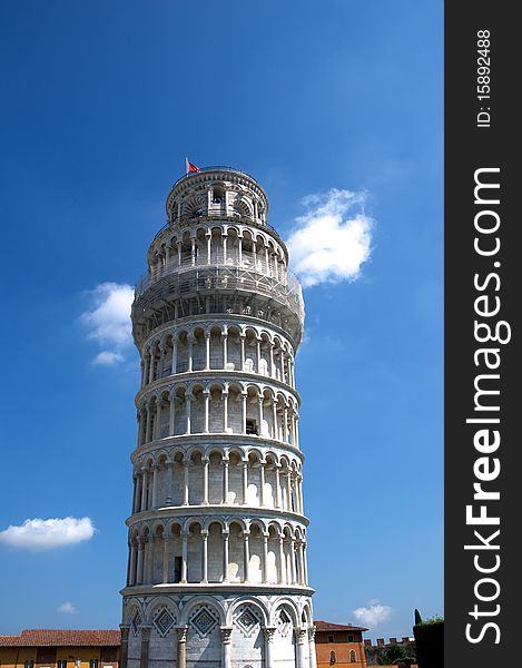 The leaning tower of Pisa. The leaning tower of Pisa