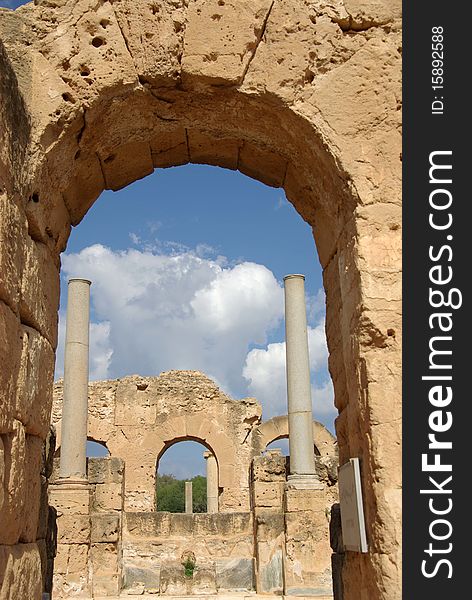 Columns in Leptis Magna