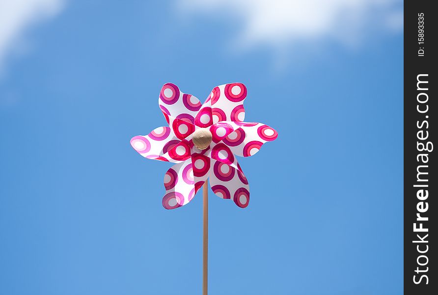 A plastic windmill toy