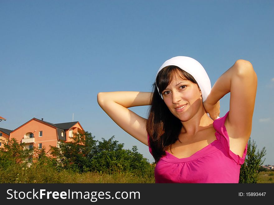 Young Woman With Hairbrush