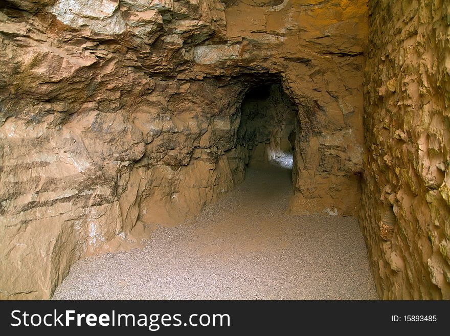 One of the tunnels inside a cliffweller's home. One of the tunnels inside a cliffweller's home