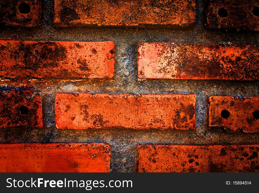 Red brick wall,possible use to background