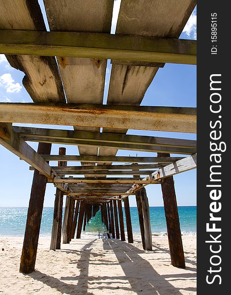 Wooden pier of andaman sea