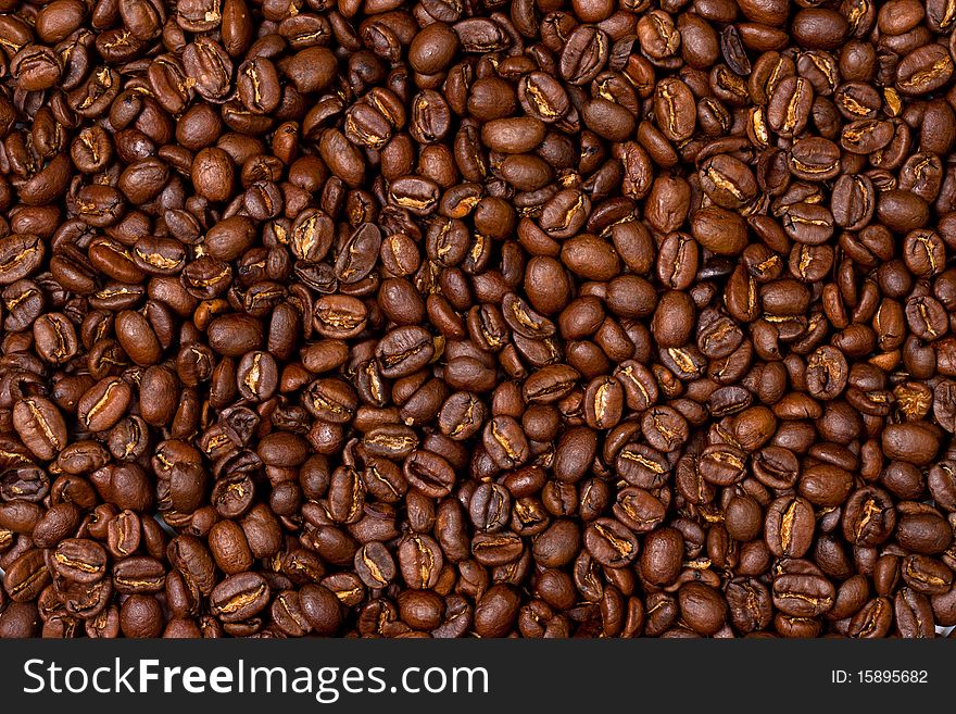 Drak Roasted Coffee beans with a deep brown color