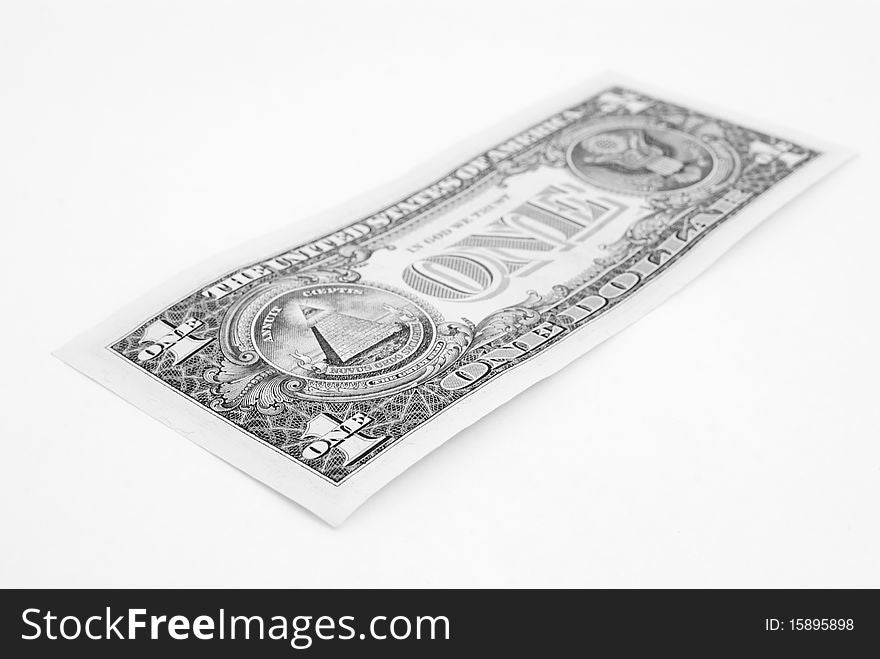 Close-up american dollar isolated on white background. Close-up american dollar isolated on white background