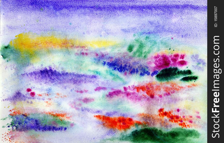 Beautiful abstract painted violet watercolor background. Beautiful abstract painted violet watercolor background