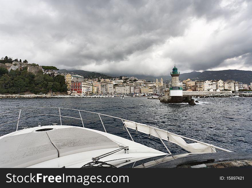 France, Corsica, Bastia, view of the port