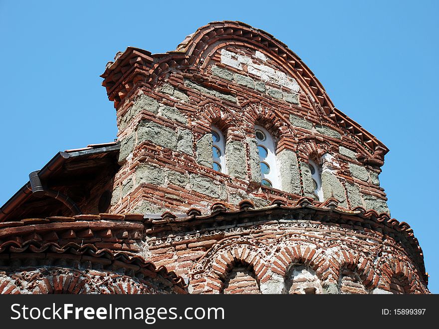 This photo illustrates one of ancient churches in Nesebar. This city is sometimes said to be the town with the highest number of churches per capita.