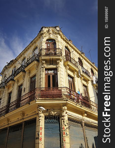 Old Havana Building Facade