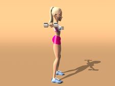 Fitness Girl : Shoulders Stock Photography Fitness Girl : Shoulders Stock Photography