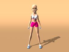 Fitness Girl : Shoulders Royalty Free Stock Image Fitness Girl : Shoulders Royalty Free Stock Image
