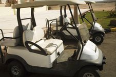 Electrocars For Movement On Fields For A Golf Stock Images Electrocars For Movement On Fields For A Golf Stock Images