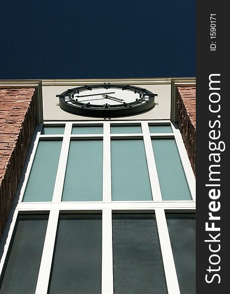 Clock tower on an old building