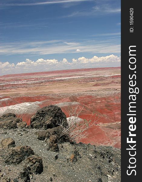 Beautiful view of painted desert and sky