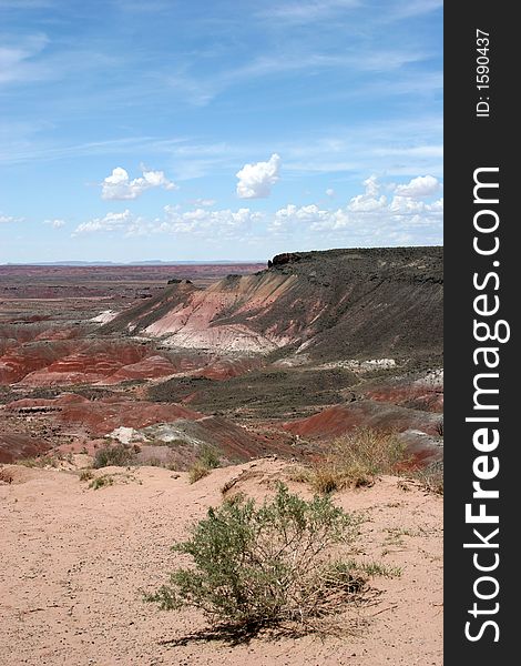 Beautiful view of painted desert and sky