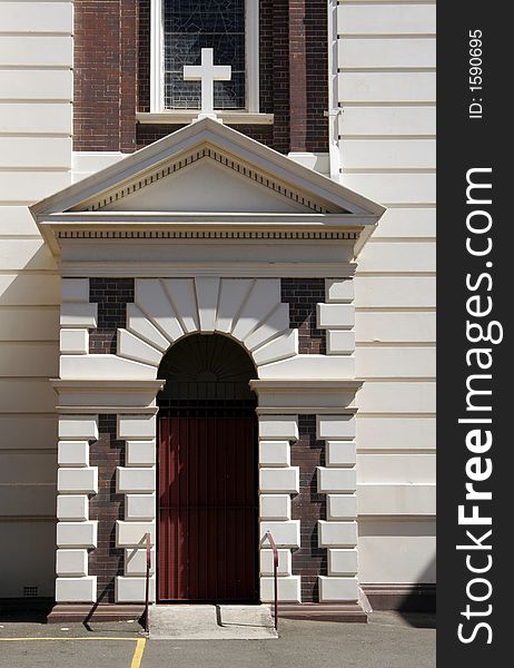 Entrance To A Modern Church, Building in Sydney, Australia. Entrance To A Modern Church, Building in Sydney, Australia