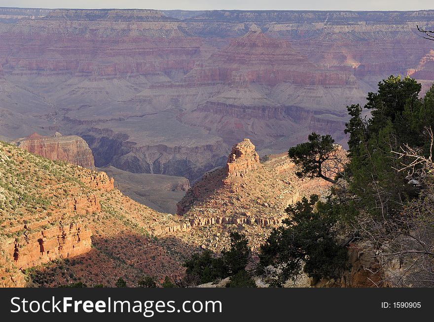 Landscape, View from 7000feet of Grand Canyon. Camera Nikon D2X, Lens Nikon 17-55mm 2.8. 1/160s at 7.1. Focal Length 40mm. Landscape, View from 7000feet of Grand Canyon. Camera Nikon D2X, Lens Nikon 17-55mm 2.8. 1/160s at 7.1. Focal Length 40mm