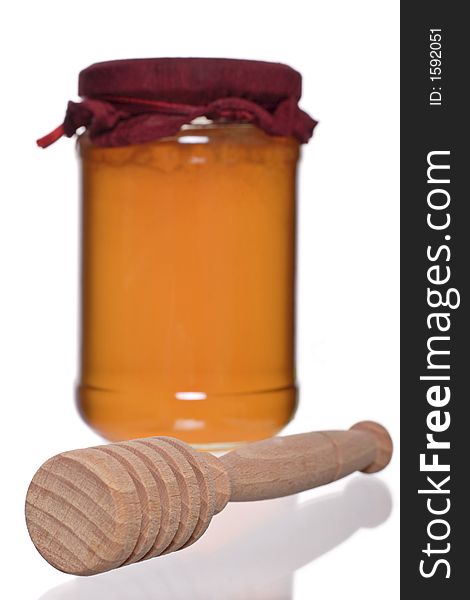 Jar of honey, traditional remedy