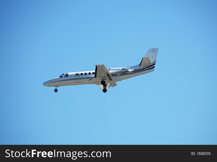 Small jet airplane for corporate and charter flights. Small jet airplane for corporate and charter flights