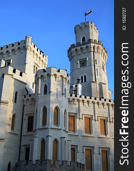 Historical castle Hluboka in Czech republic