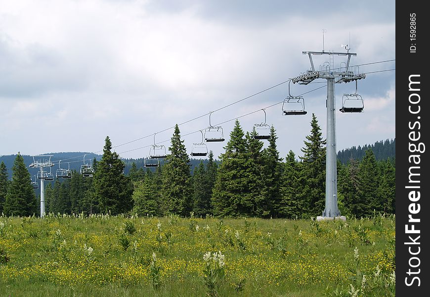 Ski Lift In Summer