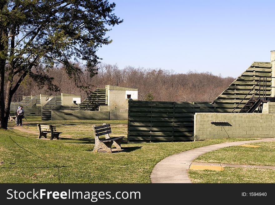 Skeet/Trap fields photographed at a northern Virginia gun club.