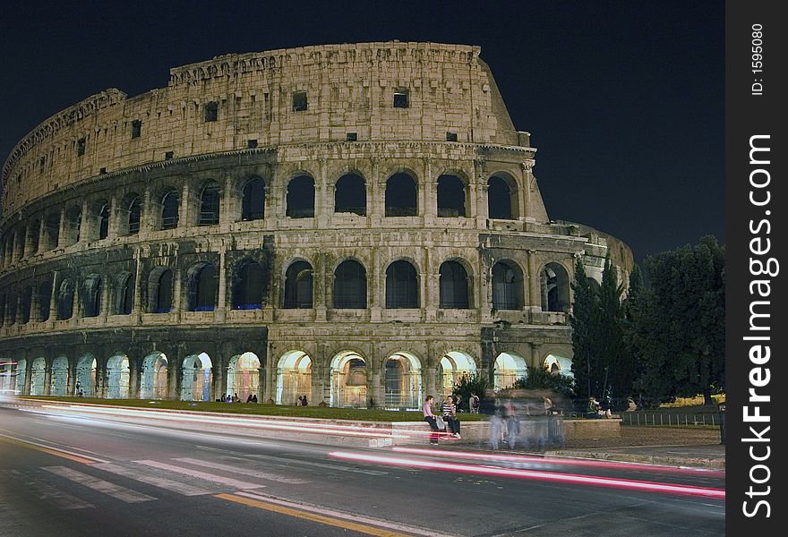 The Colosseum in Rome, Italy. The Colosseum in Rome, Italy