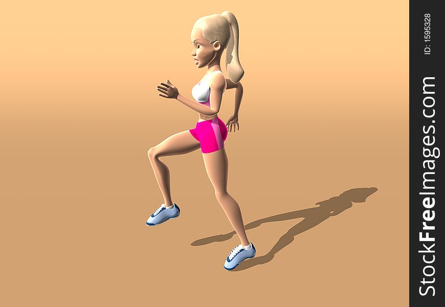 Fitness Girl Running