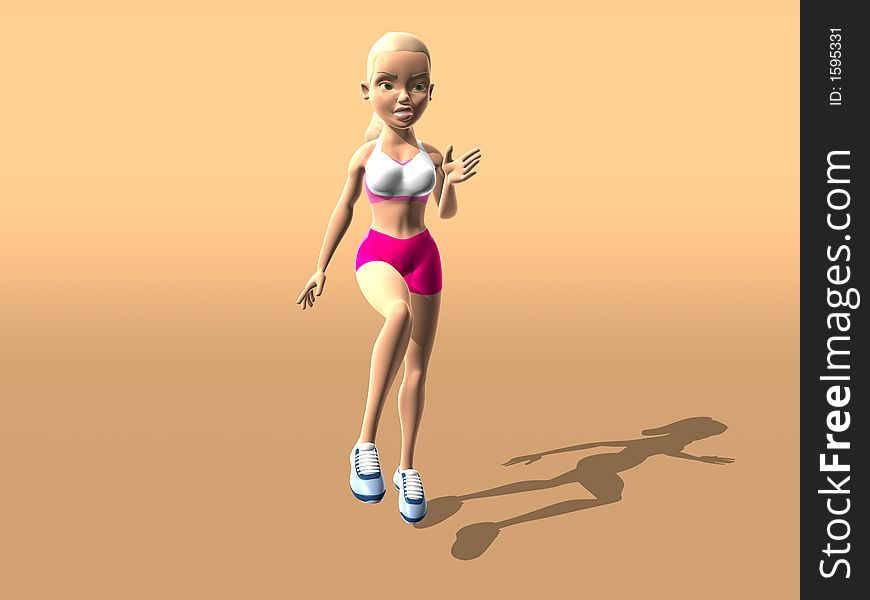 Fitness girl running