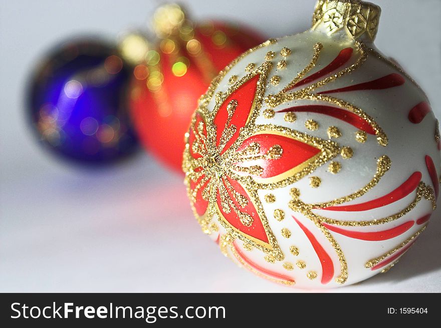 Christmas decorations, colored balls, background, celebrate, closeup. Christmas decorations, colored balls, background, celebrate, closeup
