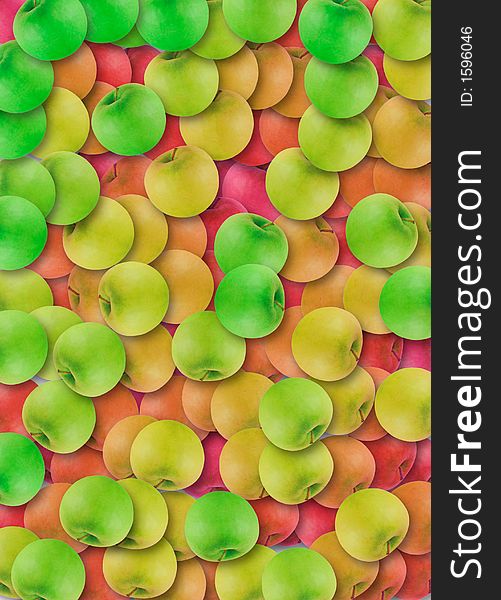 A colorful abstract apple background. A colorful abstract apple background