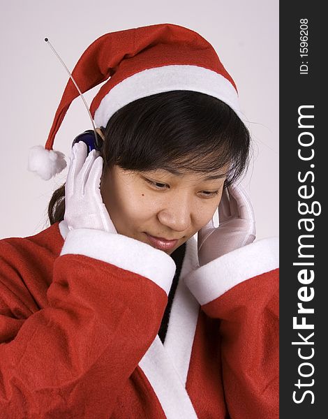 Santa Claus Listening Music