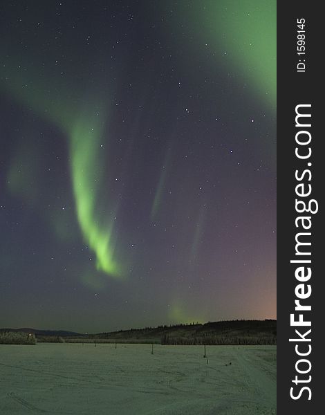 Streaks of northern lights