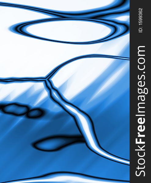 Abstract Curves - Blue Fantasy Background