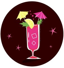 Retro-stylized Cocktail Illustration: Bloody Mary Stock Photo Retro-stylized Cocktail Illustration: Bloody Mary Stock Photo