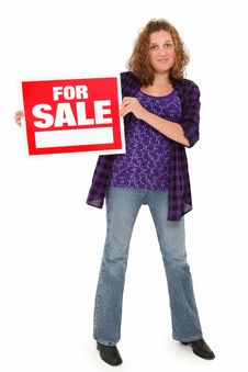 Beautiful 13 Year Old Teen With For Sale Sign Stock Image Beautiful 13 Year Old Teen With For Sale Sign Stock Image