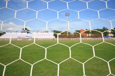 Behind A Goal Royalty Free Stock Photo Behind A Goal Royalty Free Stock Photo