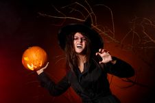 A Beautiful Woman In Witch Suite Stock Photos A Beautiful Woman In Witch Suite Stock Photos