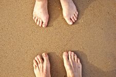 Feet Of A Couple At The Beach Stock Image Feet Of A Couple At The Beach Stock Image