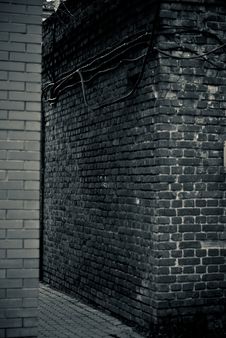 Brick Wall Path Royalty Free Stock Photography Brick Wall Path Royalty Free Stock Photography