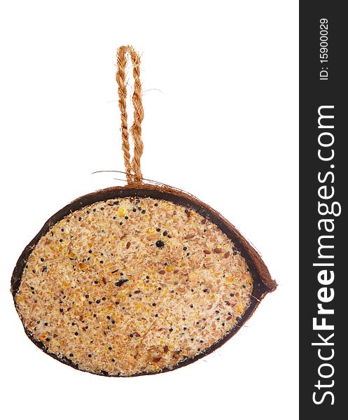 Coconut Stuffed With Bird Seed