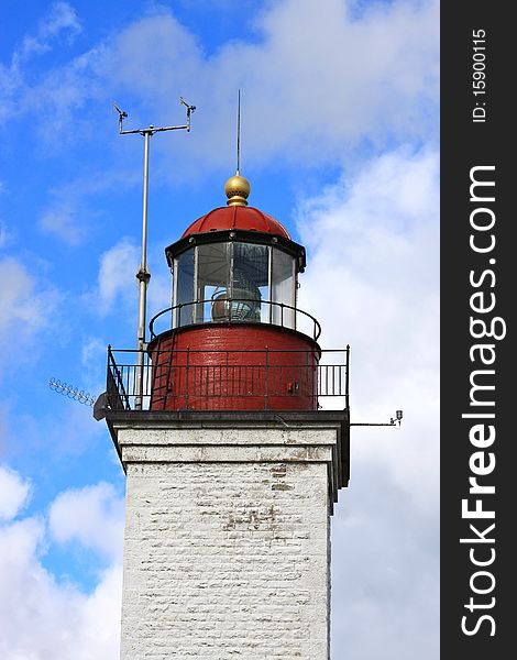 Vintage Great Lakes lighthouse lantern with an original French Fresnel lens installed in 1857. Vintage Great Lakes lighthouse lantern with an original French Fresnel lens installed in 1857.