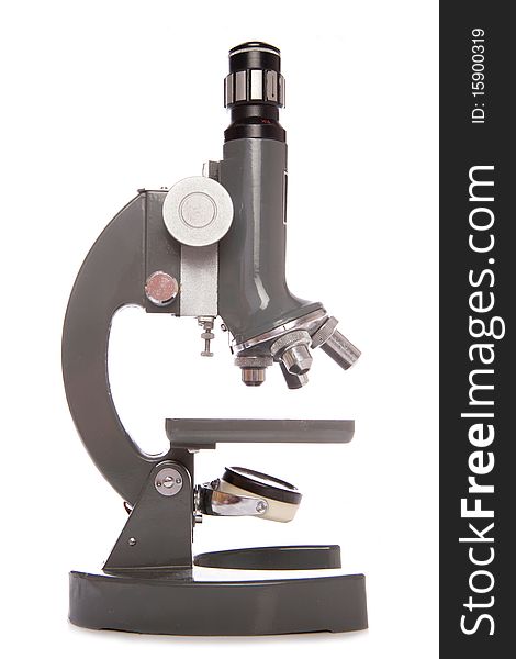 Scientific Microscope isolated studio cutout