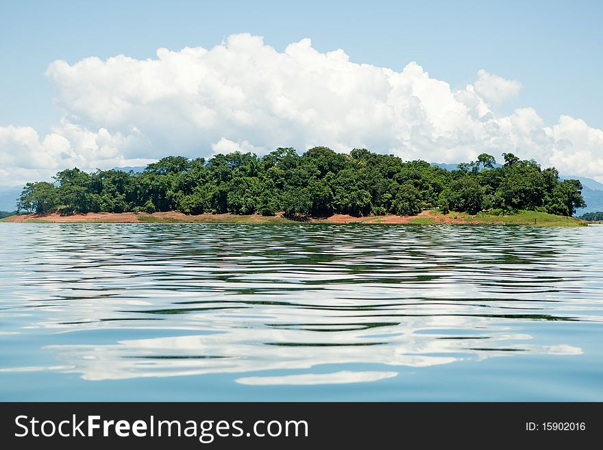 Nam Ngum reservoir in Laos