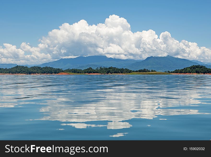 Nam Ngum reservoir in Laos