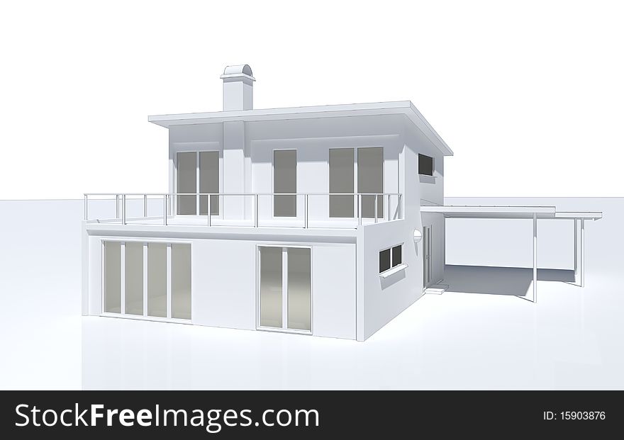 3d render of house model. 3d render of house model