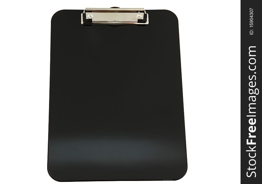 Black Clipboard Isolated On White Background. Clipping Path Included. Black Clipboard Isolated On White Background. Clipping Path Included